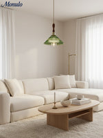Load image into Gallery viewer, Verdoma Mid Century Modern Textured Glass Hanging Lamp - Vintage Style for Dining Room