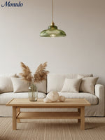 Load image into Gallery viewer, Verdoma Mid Century Modern Textured Glass Hanging Lamp - Vintage Style for Dining Room