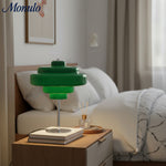 Load image into Gallery viewer, Koloro Glass Table Lamp – Modern Tiered Lamp for Living or Work Spaces