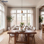 Cargar imagen en el visor de la Galería, Lámpara colgante moderna minimalista de acabado en madera en capas Oribela para islas y vestíbulos