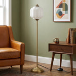 Load image into Gallery viewer, Eloise Textured Glass Pumpkin-Inspired Floor Lamp - Organic Artistry and Retro Style for Living Rooms