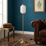 Load image into Gallery viewer, Eloise Textured Glass Pumpkin-Inspired Floor Lamp - Organic Artistry and Retro Style for Living Rooms