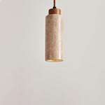 Load image into Gallery viewer, Wabi Sabi Solid Wood Travertine Stone Pendant Light M37