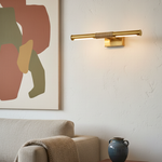 Bild in Gallery-Viewer laden, Aurix Bilderleuchte – Schlankes, mittig umwickeltes Stabdesign Metalloberfläche Wandleuchte für Galerie & Flur