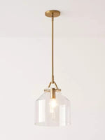 Load image into Gallery viewer, Hanton Nordic Metal Henry Pendant Light - Minimalist Glass And Metal Shade
