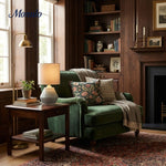 Bild in Gallery-Viewer laden, Ceruna Mehrgrößen Keramik-Tischlampe mit Wellenmuster – Gemischte Materialien mit Leinen-Schirm für Wohnzimmer