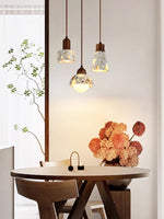 Load image into Gallery viewer, Wabi-sabi Style Water-polished Translucent Stone Retro Pendant Lamp