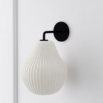 Load image into Gallery viewer, Rivrona Ribbed Glass Wall Sconce - Modern Milk Glass Vanity Light