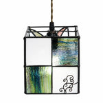 Charger l'image dans la visionneuse de galerie, stained glass cat pendant light material detail
