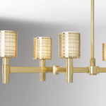 Load image into Gallery viewer, Galvia Champagne Bronze 6-Light Chandelier - Metal Adjustable