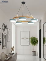 Load image into Gallery viewer, Modern Creative Colourful Circle Bird Chandelier