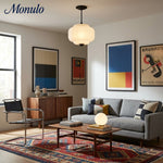 Bild in Gallery-Viewer laden, Eloise Vintage inspiriertes gewelltes Milchglas-Anhänger - modernes Akzentlicht für Küche und Schlafzimmer