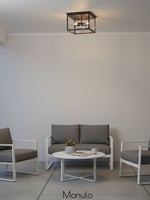 Load image into Gallery viewer, Ferrix Glass Outdoor Ceiling Light – Industrial Style For Porche