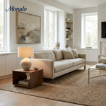 Bild in Gallery-Viewer laden, Ceruna strukturierte Keramikbasis mit Stoffschirm Tischlampe - moderne Nachttischbeleuchtung für das Schlafzimmer