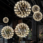 Load image into Gallery viewer, Silver Spark Ball Pendant Light