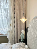 Load image into Gallery viewer, Art Deco Star Pendant Light - Frosted Glass Pendant with Geometric Style - Astris Elara