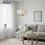 Bild in Gallery-Viewer laden, Tela eleganter Mehrarm-Pendelleuchter mit skulpturalen Schirmen für Esszimmer und Wohnbereich