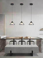 Load image into Gallery viewer, Cone Glass Pendant Light – Modern Conical Design for Kitchen & Dining Spaces