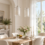 Charger l'image dans la visionneuse de galerie, Modern Double Glass Pendant Light With Chrome Finish
