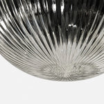 Cargar imagen en el visor de la Galería, Bottom detail of ribbed clear glass shade