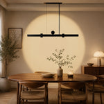 Cargar imagen en el visor de la Galería, Lámpara colgante lineal para comedor con luz de lavado de pared