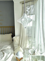 Load image into Gallery viewer, Art Deco Star Pendant Light - Frosted Glass Pendant with Geometric Style - Astris Elara