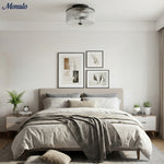 Charger l'image dans la visionneuse de galerie, Plafonnier encastré Rivora Vintage en verre côtelé pour salon