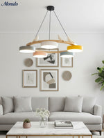 Load image into Gallery viewer, Modern Creative Colourful Circle Bird Chandelier