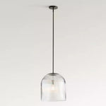 Load image into Gallery viewer, Ribbed Glass Pendant Light – Brass And Glass Pendant Light With Farmhouse Pendant Light Flair