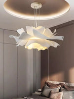Load image into Gallery viewer, Handcrafted White Lotus Flower Pendant Light - Vintage Nordic Acrylic Design