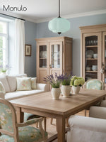 Load image into Gallery viewer, Eloise Scallop Vintage Milk Glass Semi-Flush Mount Pendant Light