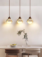 Load image into Gallery viewer, Wabi-sabi Style Water-polished Translucent Stone Retro Pendant Lamp