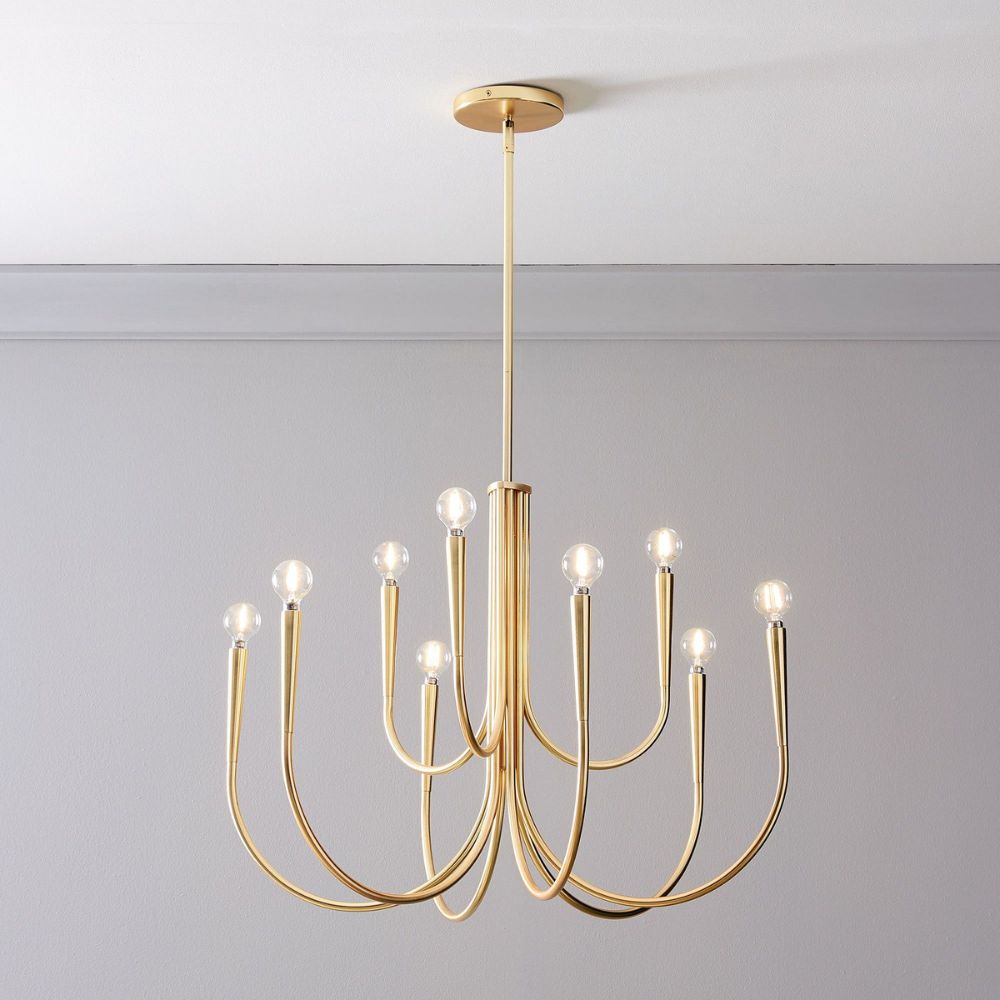 Lustre à bras oscillants Borvia - Style champagne vintage à bras multiples