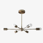 Charger l'image dans la visionneuse de galerie, Lustre Mobilux Line Mid-Century Modern - Plafonnier suspendu à 6 têtes