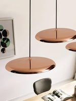 Load image into Gallery viewer, Macaron Pendant Light – Slim Metal Saucer Fixture