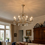Charger l'image dans la visionneuse de galerie, Silver Crystal Candle Chandelier