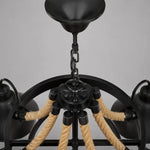Cargar imagen en el visor de la Galería, Rustic farmhouse rope chandelier