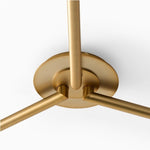 Load image into Gallery viewer, Elorina 3 Arm Rod Ceiling Light - Metal Flush Mount with Glass Shade