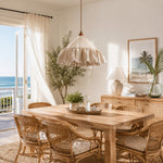 Load image into Gallery viewer, French Country Ruffled Fabric Pendant Light