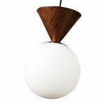 Cargar imagen en el visor de la Galería, Bauhaus Glass Pendant Lamp with Iron Accent for Kitchen