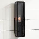 Load image into Gallery viewer, Ferrix Glass Outdoor Wall Light - Industrial Outdoor Porch Light