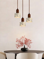 Load image into Gallery viewer, Wabi-sabi Style Water-polished Translucent Stone Retro Pendant Lamp