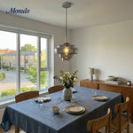 Cargar imagen en el visor de la Galería, Lámpara colgante Koloro con pantalla de vidrio coloreado: moderna lámpara de suspensión ajustable para interiores.