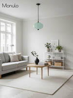 Load image into Gallery viewer, Vintage Milk Glass Semi Flush Mount Eloise Pendant Light