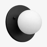 Cargar imagen en el visor de la Galería, Aplique de pared Glorica con globo de cristal esmerilado – Lámpara de pared minimalista para salón y dormitorio