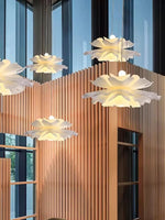 Load image into Gallery viewer, Handcrafted White Lotus Flower Pendant Light - Vintage Nordic Acrylic Design