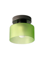 Load image into Gallery viewer, Nordic Morandi Cylinder Glass Ceiling Light – Colorful Fixture For Hallways