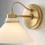 Cargar imagen en el visor de la Galería, Aplique de pared Aurenza con brazo curvo y forma de globo: lámpara de pared industrial moderna para baño, dormitorio y pasillo.