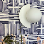 Cargar imagen en el visor de la Galería, Lámpara de pared nórdica con forma de macarrón de cristal y orbe, de metal, colorida y moderna.