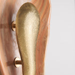 Bild in Gallery-Viewer laden, Oyster Hammerschlag Onyx Wandleuchte